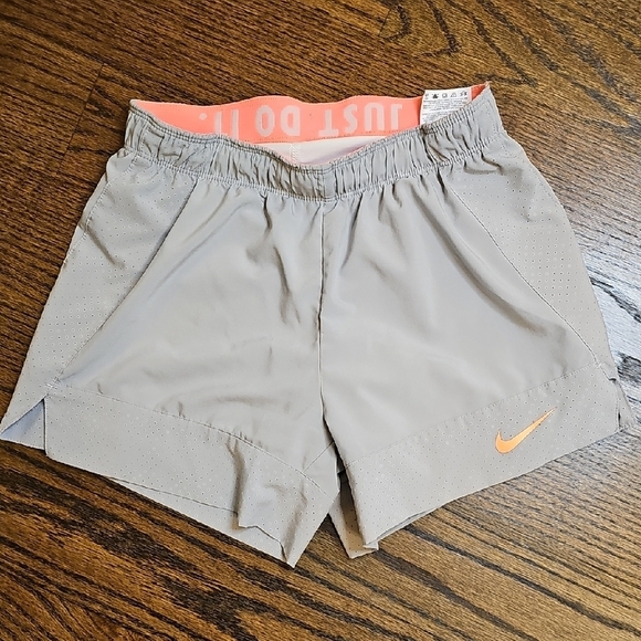 Nike Pants - Nike Women's Athletic Shorts in Gray and Orange